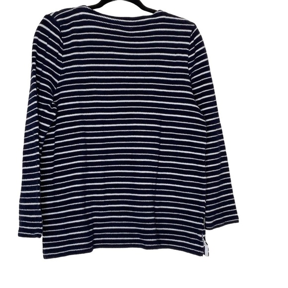 TALBOTS casual striped cotton top. Long sleeves. Size XL - Picture 3 of 6